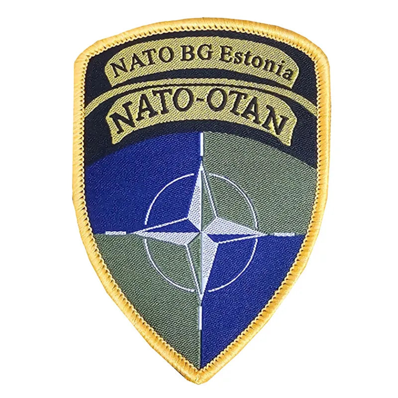 NATO Battle Group Estonia Hook and Loop TRF Flash X3 TRF Velcro badges
