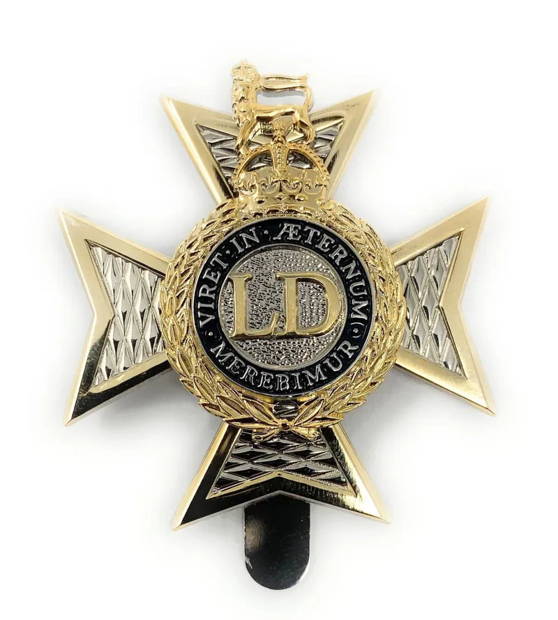 Light Dragoons Kings Tudor Crown Cap Badge