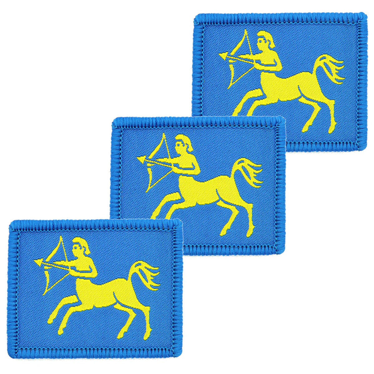 7th Air Defence Group Blue and Yellow Hook and Loop x3 TRF 3 Pack