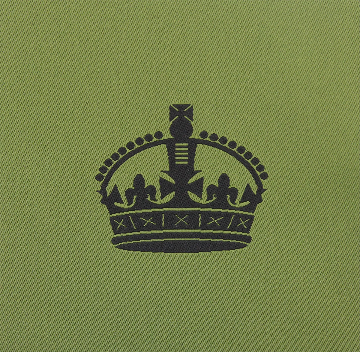 Olive Woven Rank Patch Kings Crown WO2 Large Crown
