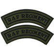 RAF Regiment Mud Guard Shoulder Titles Pair