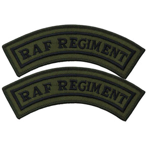 RAF Regiment Mud Guard Shoulder Titles Pair