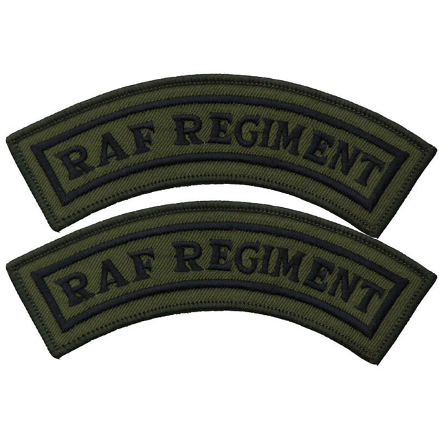 RAF Regiment Mud Guard Shoulder Titles Pair
