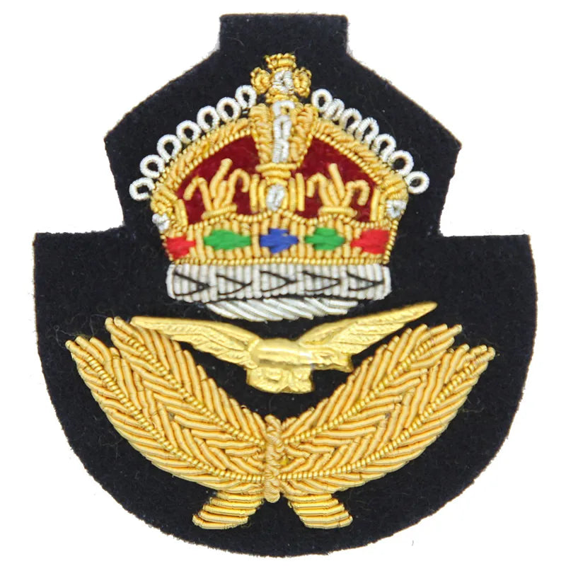 Royal Airforce RAF Kings Tudor Crown Officers Beret Cap Badge