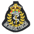 RAMC Navy Officers Kings Crown Cloth Cap Badge