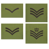 Olive Woven Rank Patch: SGT Three Chevrons