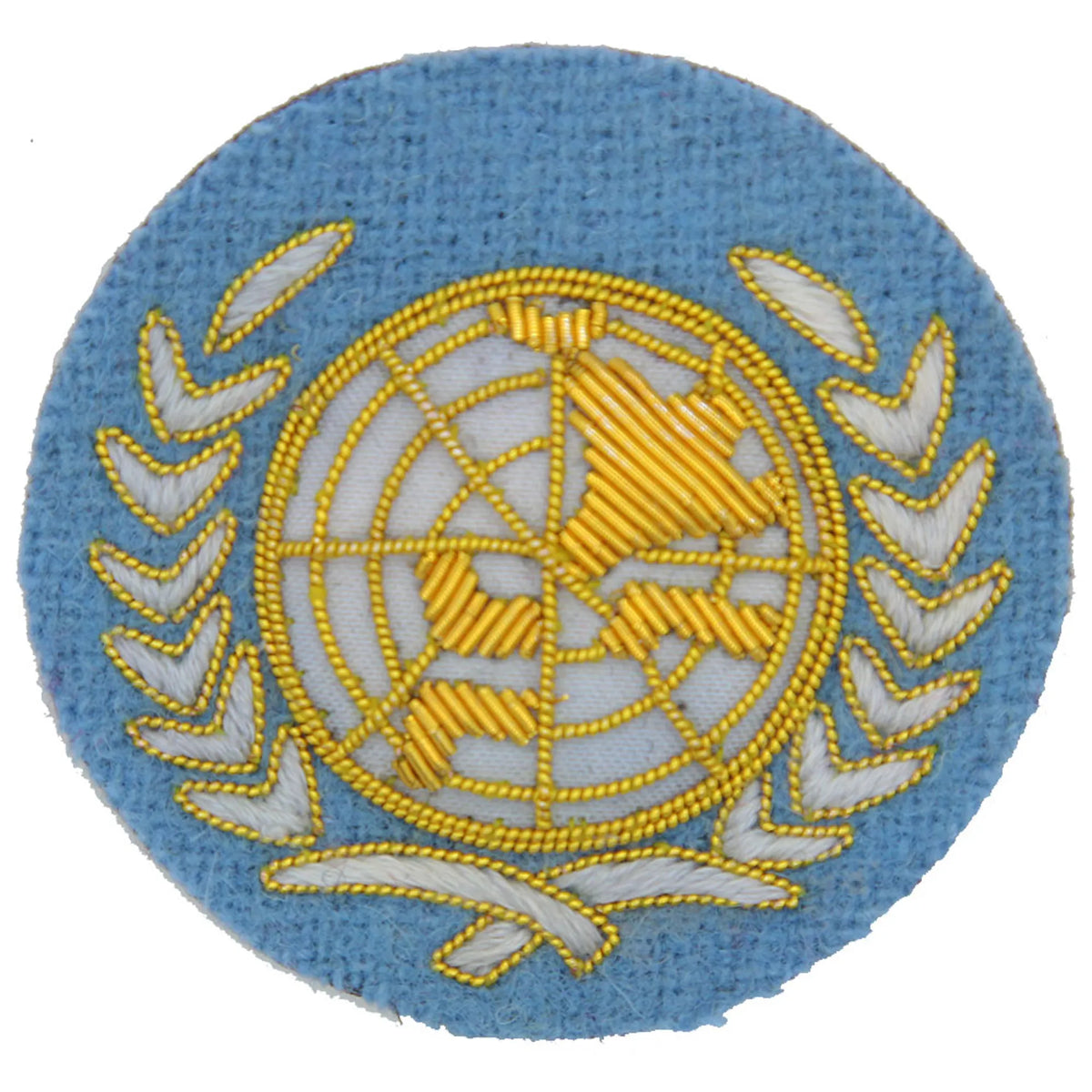 United Nations UN Cloth Officers Cap Badge