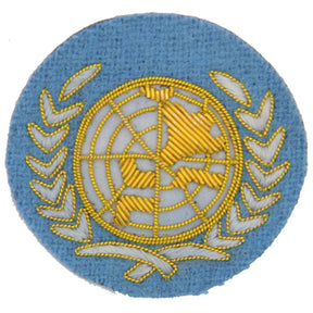 United Nations UN Cloth Officers Cap Badge