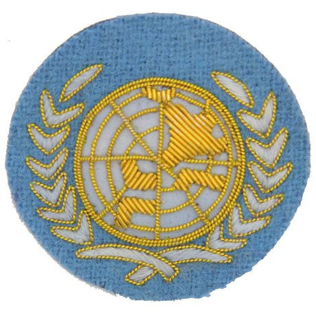 United Nations UN Cloth Officers Cap Badge