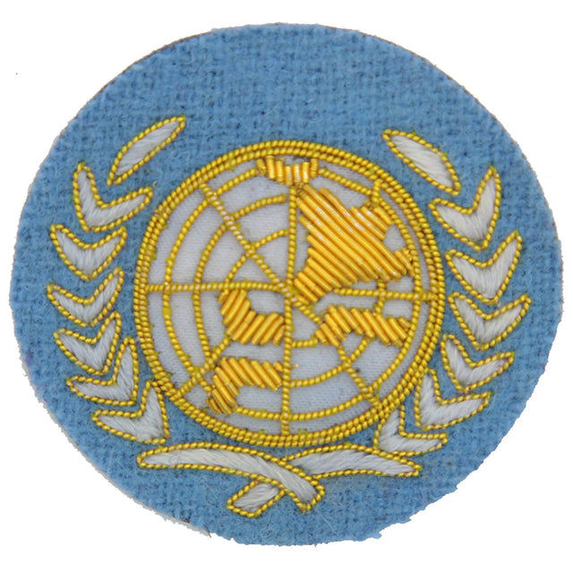 United Nations UN Cloth Officers Cap Badge