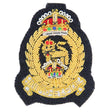 AGC Kings Crown Cloth Cap Badge Navy Blue Backing