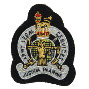Army Legal Service ALS Kings Crown Cloth Cap Badge