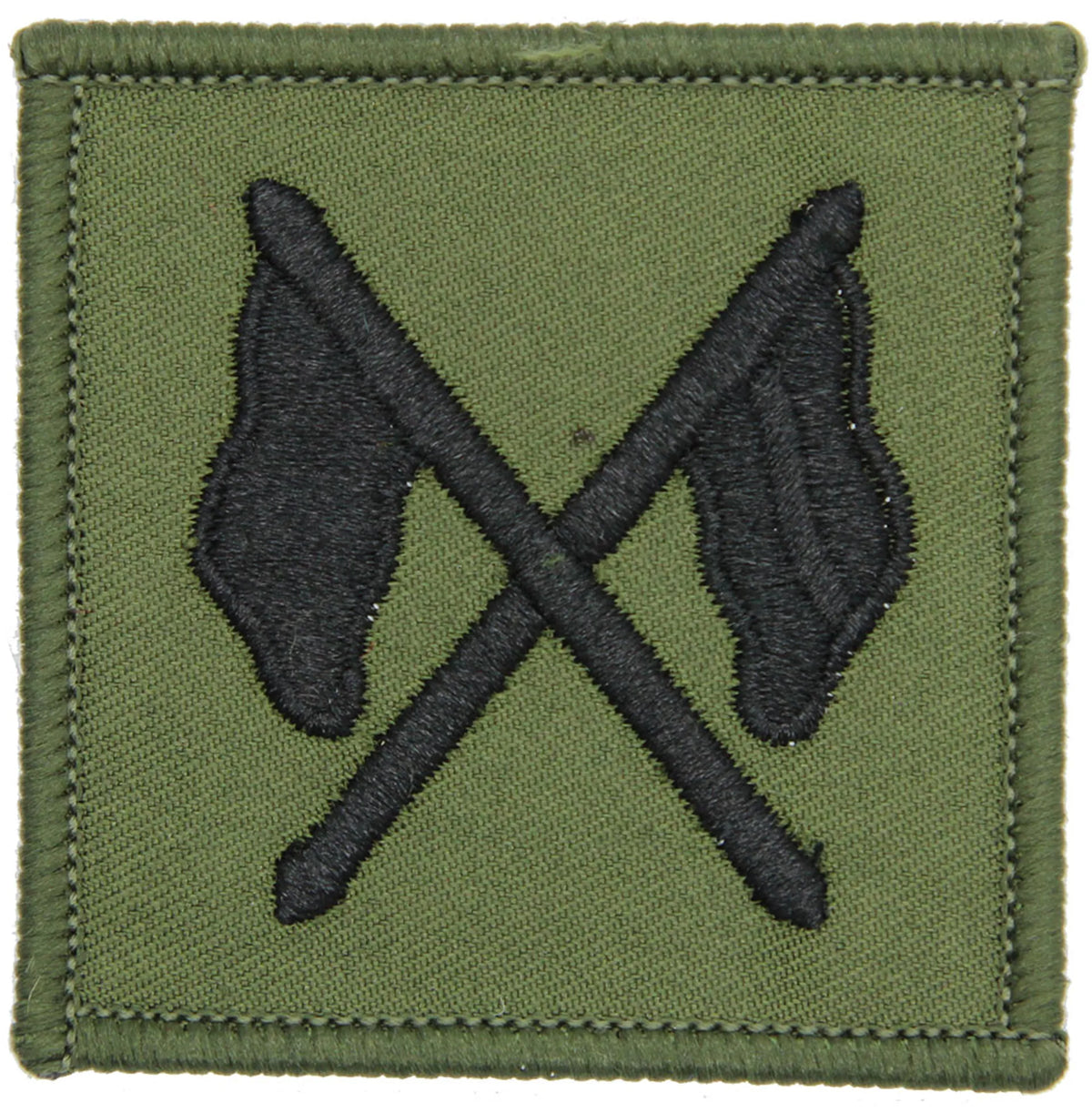 Crossed Flags Signallers Olive Patch