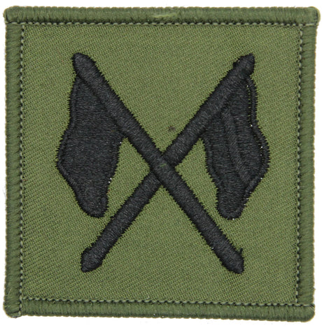Crossed Flags Signallers Olive Patch