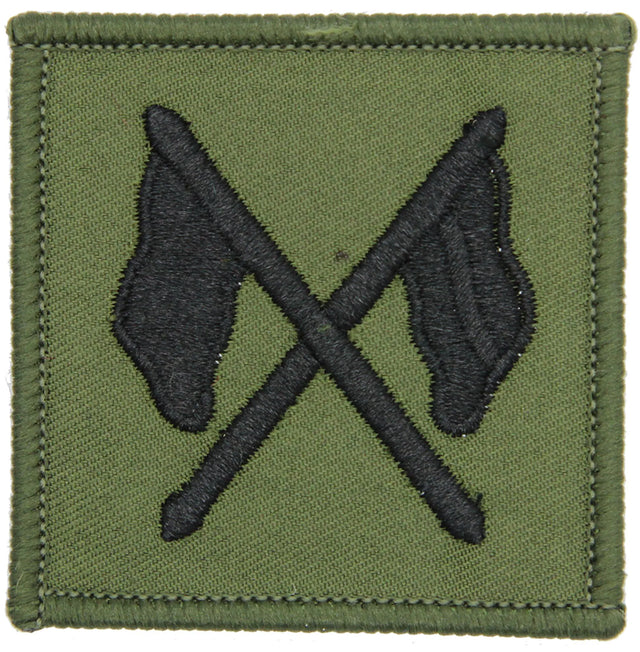 Crossed Flags Signallers Olive Patch