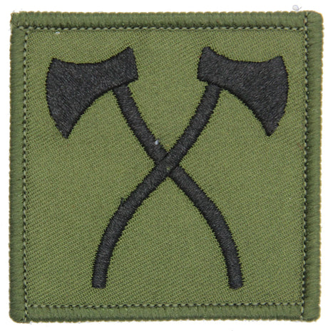 Pioneer Crossed Axes Olive Patch