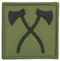 Pioneer Crossed Axes Olive Patch