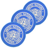 United Nations UN Round Shoulder Badge x3 Badges