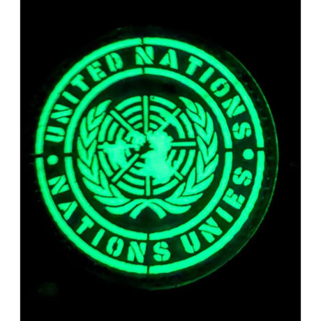 United Nations Lazer Cut Glow in The Dark Velcro Badge