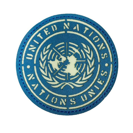 United Nations Lazer Cut Glow in The Dark Velcro Badge