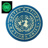 United Nations Lazer Cut Glow in The Dark Velcro Badge