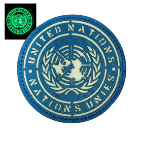 United Nations Lazer Cut Glow in The Dark Velcro Badge