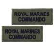FCF Royal Marine Commando Shoulder Titles Olive/Blk