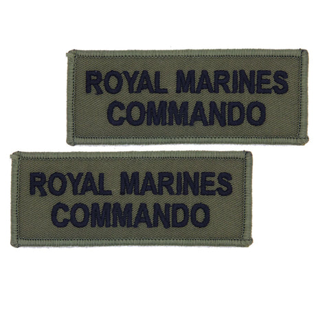 FCF Royal Marine Commando Shoulder Titles Olive/Blk