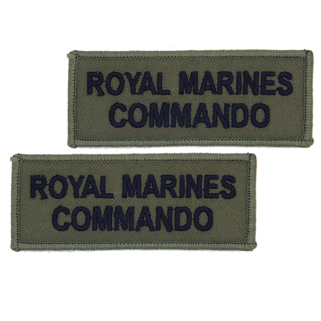 FCF Royal Marine Commando Shoulder Titles Olive/Blk