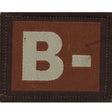Coyote Tan Hook and Loop Blood Group B Neg Pair