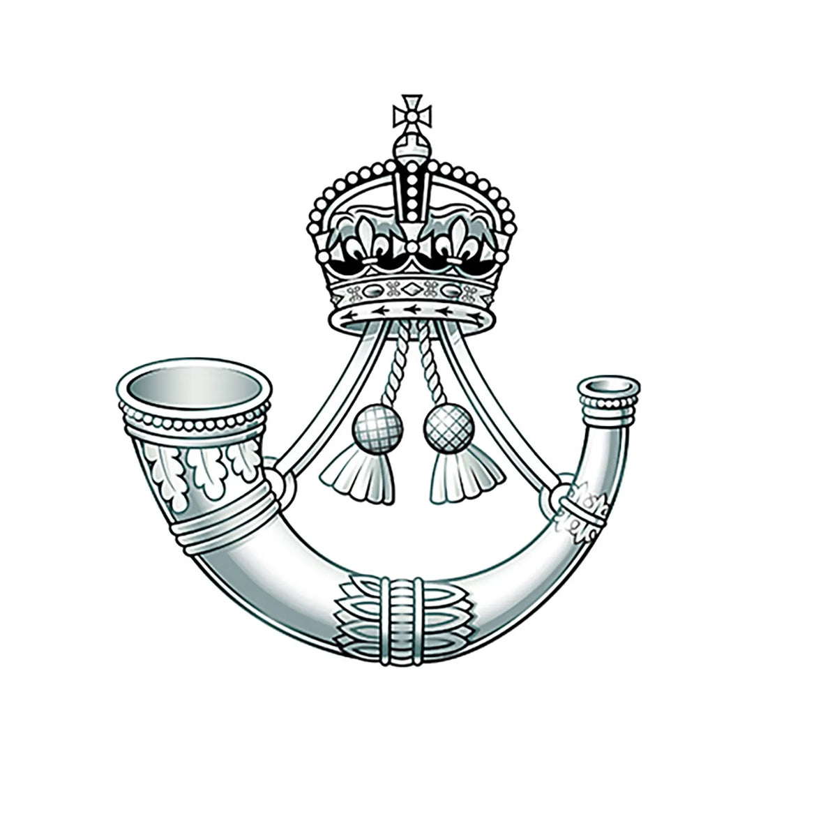 Rifles Kings Tudor Crown Cap Badge