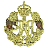 Royal Air Force RAF Kings Crown Brass Cap Badge