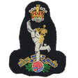 Royal Signals Officers Kings Crown Cloth Cap Badge