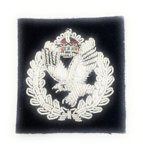 Army Air Corp AAC Cloth Officers Kings Tudor Crown Cap Badge