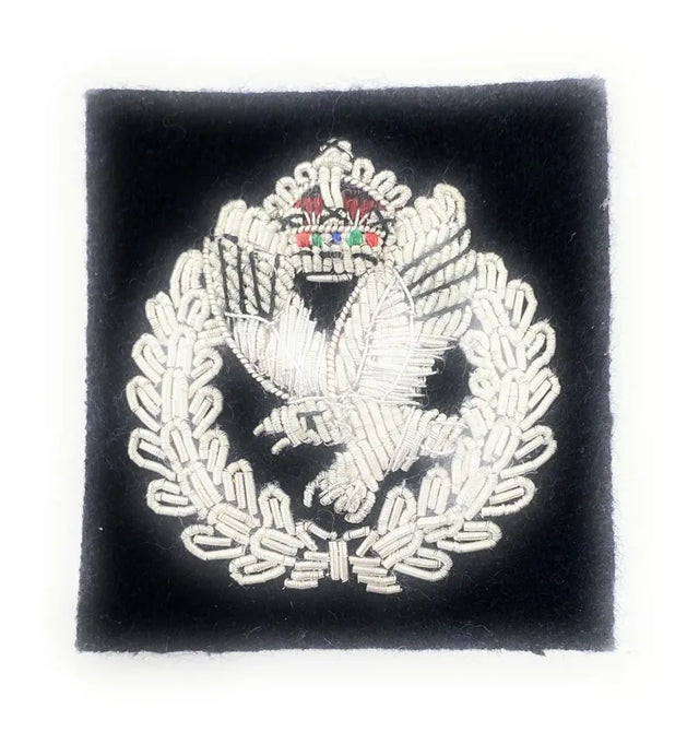 Army Air Corp AAC Cloth Officers Kings Tudor Crown Cap Badge