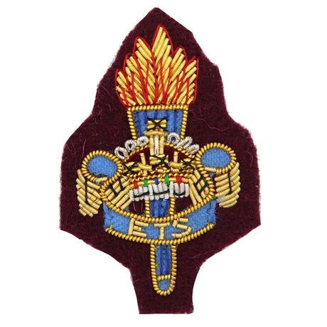 ETS Officers Cap Badge Maroon Backing