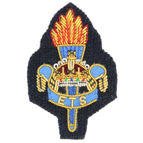 ETS Officers Cap Badge Navy Backing
