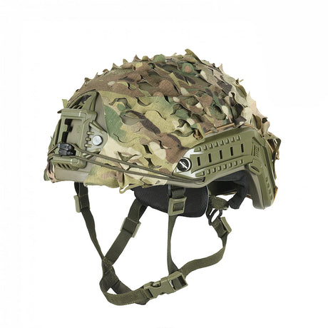 M-Tac Vilha Laser Cut FAST Helmet Cover Multicam, <span>designed specifically for all types of FAST helmets. This model is designed for camouflage on rugged terrain and protects from external contaminents .</span>