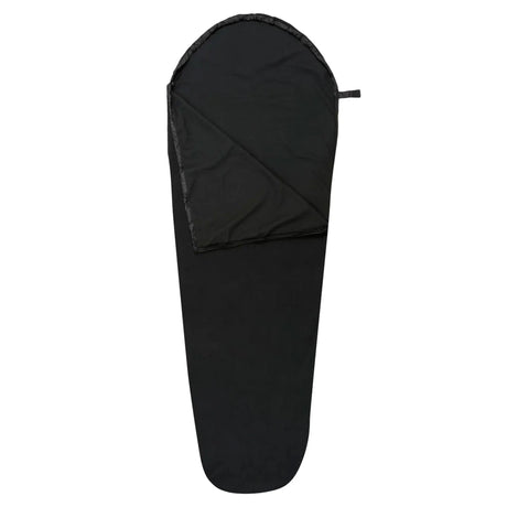 Highlander Mummy Fleece Sleeping Bag Liner Black