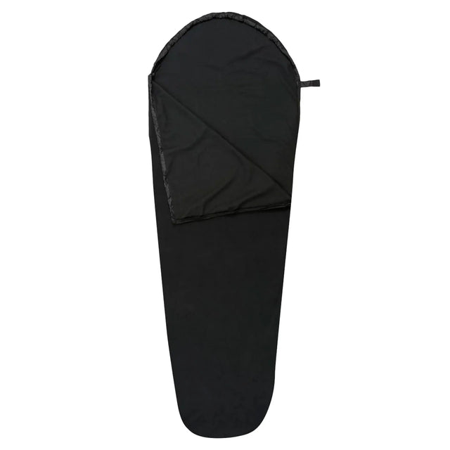Highlander Mummy Fleece Sleeping Bag Liner Black