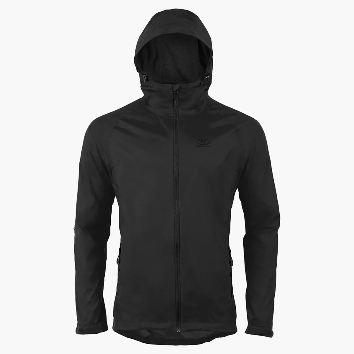 Highlander Stow and Go Pack Away Waterproof Jacket Black