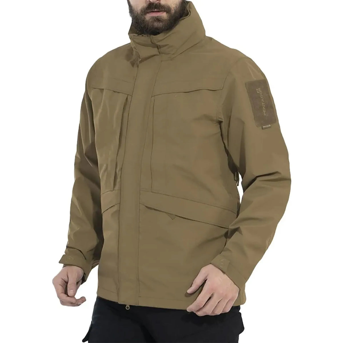 Pentagon Hurricane Shell Jacket Coyote Hardshell Waterproof Coat