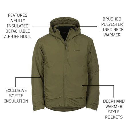 The Snugpak Spearhead jacket is a mid-weight, technical insulated jacet with a removable hood.