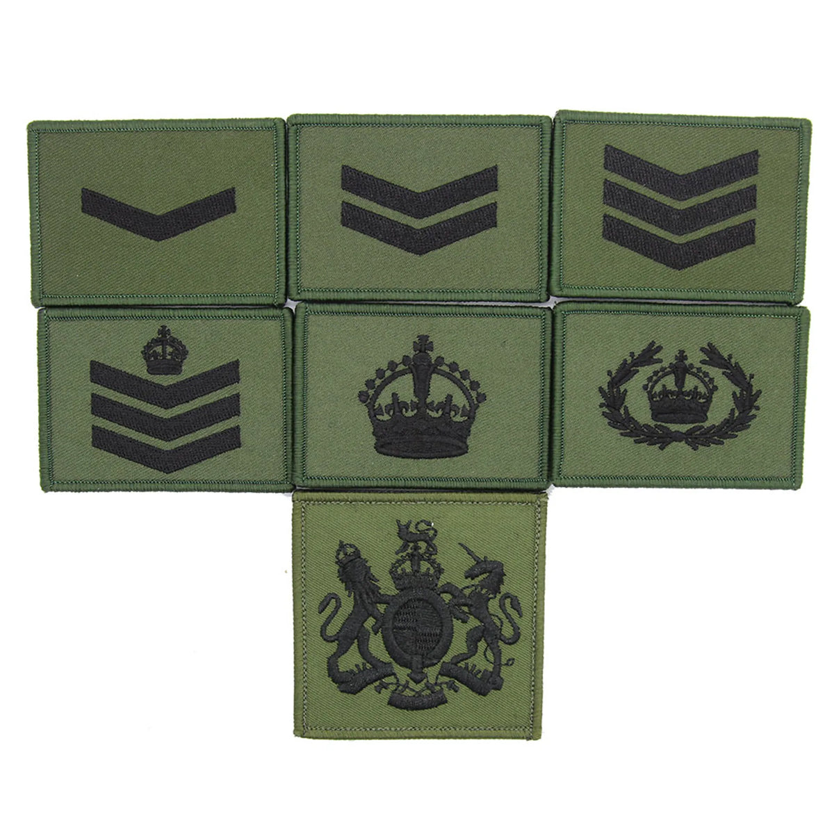 Commando OD Blk Hook and Loop Rank Patch