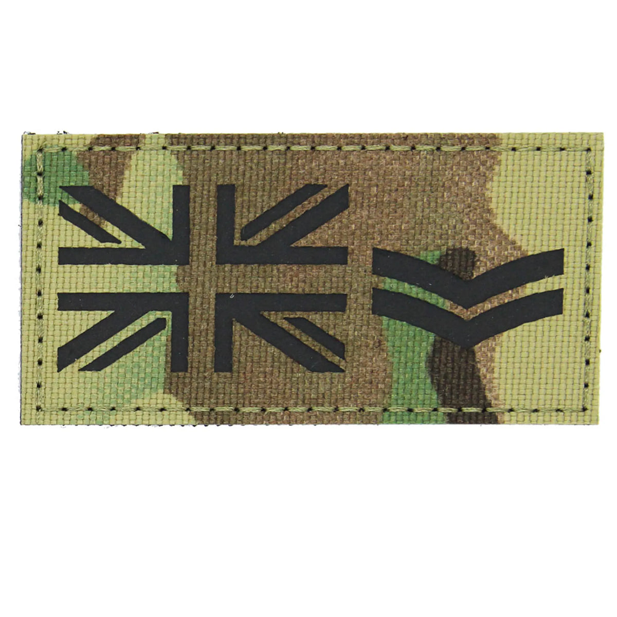 FS Multicam Infrared UK Flag and Rank Hook and Loop Patch