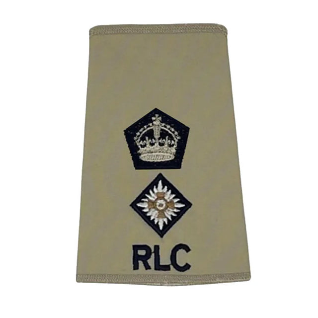 RLC Officers Rank Slides Fawn, designed to be worn with FADS No2 shirts