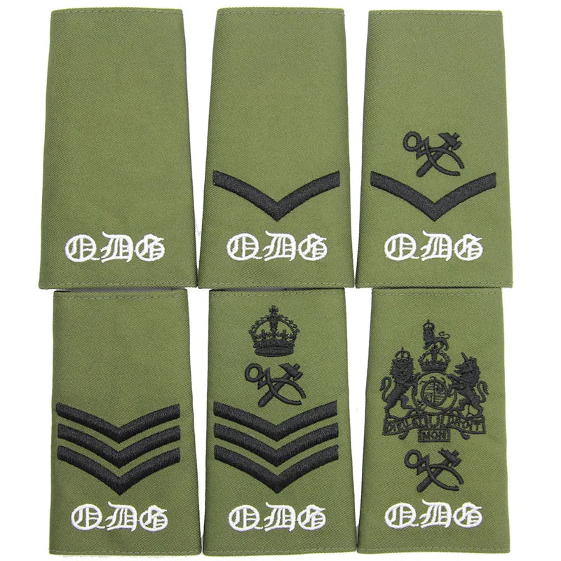 Queens Dragoon Guards QDG Olive Rank Slides