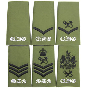 Queens Dragoon Guards QDG Olive Rank Slides