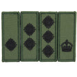 Olive Green Black Hook and Loop Officers Rank Patch