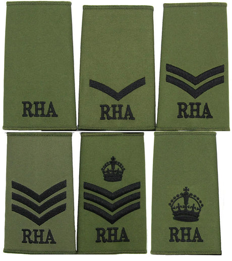 RHA Olive Green Rank Slides